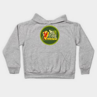 Virginia Vintage Travel Decal Kids Hoodie